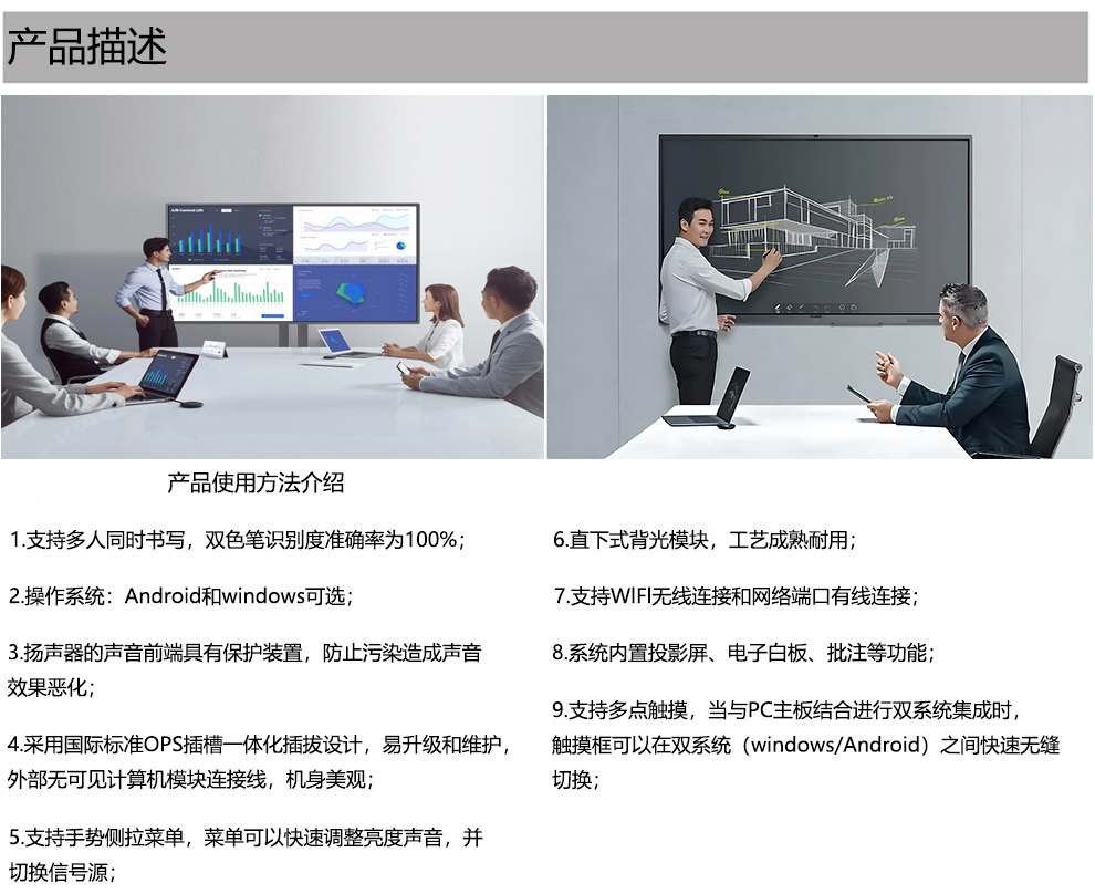 智能led触控会议一体机详情-凰津光电